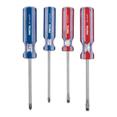 Juego de 4 destornilladores mixtos mango plastico pretul..